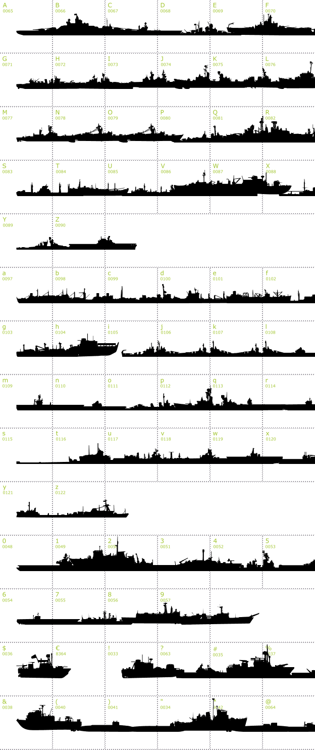 navy ship font